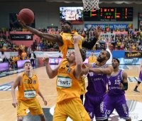 Basketball 1. Bundesliga 14/15 Hauptrunde:  Walter Tigers Tuebingen - BG Goettingen