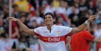 FUSSBALL 1. BUNDESLIGA: JUBEL GOMEZ (VfB Stuttgart)