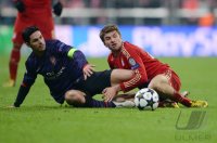 FUSSBALL INTERNATIONAL CHL ACHTELFINALE 12/13: FC Bayern Muenchen - FC Arsenal London