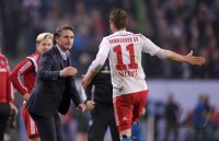 Fussball, 1. Bundesliga  Saison 2014/2015, Relegation: Hamburger SV - Karlsruher SC