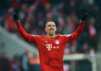 Fussball 1. Bundesliga Saison 12/13: JUBEL Franck Ribery (FC Bayern Muenchen)