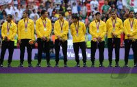 FUSSBALL Olympia 2012 FINALE: Enttaeuschung bei Brasilien
