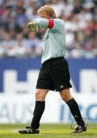 Fussball 1. Bundesliga: Hamburger SV - Bayern, KAHN enttaeuscht