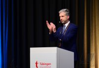 Neujahrsempfang Stadt Tuebingen; Oberbuergermeister Palmer (Die Gruenen)