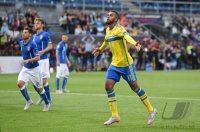 Fussball U 21 Europameisterschaft 2015: JUBEL Isaac Kiese Thelin (Schweden)