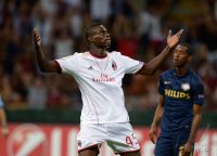 Fussball champions League  2013/2014: JUBEL Mario Balotelli (AC Mailand)