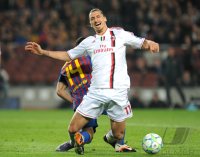 FUSSBALL INTERNATIONAL  CHL Viertelfinale 11/12: Zlatan Ibrahimovic (AC Mailand)