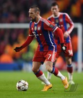 Fussball CHL  Saison 2014/2015: Franck Ribery (FC Bayern Muenchen)