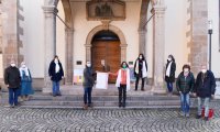 Protestaktion Maria 2.0: Thesenanschlag am Rottenburger Dom