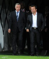 Fussball International EM 2012-Qualifikation:  Trainer Ottmar HITZFELD (li, Schweiz) Trainer Lothar MATTHAEUS (re, Bulgarien)