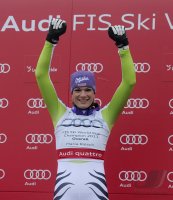 SKI Weltcup FINALE Damen :   Gesamtweltcupsiegerin Maria RIESCH (GER)