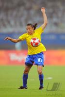 FUSSBALL  Olympia 2008   Halbfinale  Frauen   Brasilien - Deutschland