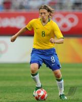 FUSSBALL  Olympia 2008   Viertelfinale  Maenner   Brasilien - Kamerun