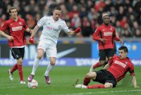 Fussball 1. Bundesliga  Saison 2010/2011:  SC Freiburg - FC Bayern Muenchen