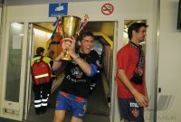 Fussball  International:  Schweizer Meister 10/11 FC Basel; JUBEL Benjamin Huggel (FC Basel)