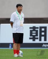 FUSSBALL INTERNATIONAL: Trainer Kim Jong Hun (Nordkorea)