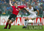 Fussball 1. Bundesliga: Gladbach - Leverkusen, Zweikampf