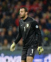 Fussball International WM Quali 2014:  Torwart Samir Handanovic (Slowenien)