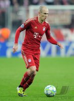 Fussball CHL  Saison 2011/2012:  Arjen Robben (FC Bayern Muenchen)