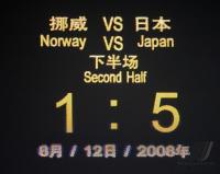 FUSSBALL  Olympia 2008  Peking  Vorrunde Norwegen - Japan