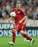 Fussball CHL  Saison 2011/2012:  Bastian Schweinsteiger (FC Bayern Muenchen)