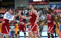 Basketball 1. Bundesliga 14/15 Hauptrunde:  Walter Tigers Tuebingen - Brose Baskets Bamberg