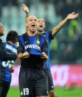 FUSSBALL SERIE A: Jubel Esteban Cambiasso (Inter Mailand)