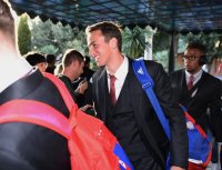 Fussball CHL  Saison 2014/2015: Ankunft FC Bayern Muenchen im Hotel