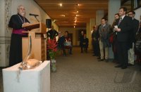 Stele zum Gedenken an Pater Rupert Mayer im Wilhelmsstift Tuebingen