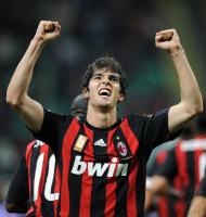 FUSSBALL INTERNATIONAL: AC Mailand - Lazio Rom, KAKA jubelt