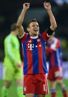 Fussball 1. Bundesliga Saison 14/15: JUBEL Rafinha (FC Bayern Muenchen)