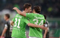 Fussball, 1. Bundesliga  Saison 2014/2015: VfL Wolfsburg - SC Freiburg