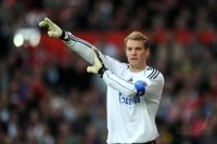 Fussball CHL  Saison 2010/2011:  Enttaeuschung Torwart Manuel Neuer (FC Schalke 04)