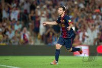 FUSSBALL Primera Division/Super Cup 2012: JUBEL Lionel Messi (Barca)
