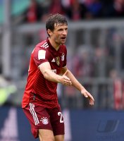 Fussball 1. Bundesliga Saison 21/22: FC Bayern Muenchen -  Hertha BSC Berlin