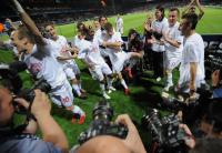 FUSSBALL  International CHL 09/10: Choreographie  FC Byern Fans