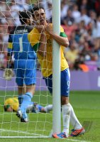 FUSSBALL Olympia 2012 FINALE: Brasilien - Mexiko