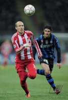 Fussball CHL  Saison 2010/2011:  Arjen Robben (FC Bayern Muenchen)