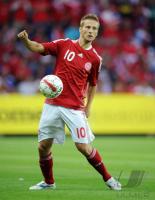 FUSSBALL, INTERNATIONAL: Deanemark, JORGENSEN Einzelaktion
