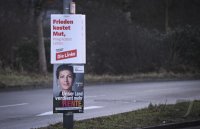 Wahlplakat zur Bundestagswahl 2024: Buendnis Sahra Wagenknecht (BSW) und Die Linke