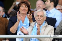 U19 Fussball Bundesliga :  1860 Muenchen Praesidenten Dieter Schneider mit seiner Frau Gipsy