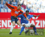 Fussball 1. Bundesliga: Schalke - 60 Muenchen, Zweikampf