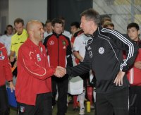 Fussball International  U 20 Laenderspiel:  Trainer Luigi Di Biagio (Italien) und Trainer Frank Wormuth (Deutschland)