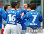 Fussball 1. Bundesliga: Bochum - Bayern, Jubel Bochum n. 1:0