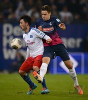 Fussball, 1. Bundesliga  Saison 2013/2014: Hamburger SV - SC Freiburg