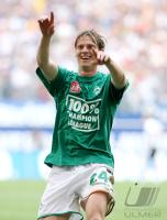 Fussball 1. Bundesliga: Hamburg - Bremen, BOROWSKI jubelt