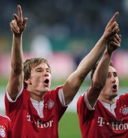 FUSSBALL  JUBEL BADSTUBER  (FC Bayern Muenchen )