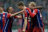 Fussball, 1. Bundesliga  Saison 2014/2015: SV Werder Bremen - FC Bayern Muenchen