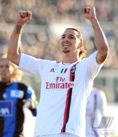 FUSSBALL SERIE A:  Jubel Zlatan Ibrahimovic (AC Mailand)