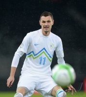 Fussball International WM Quali 2014: Milivoje Novakovic (Slowenien) mit Ball